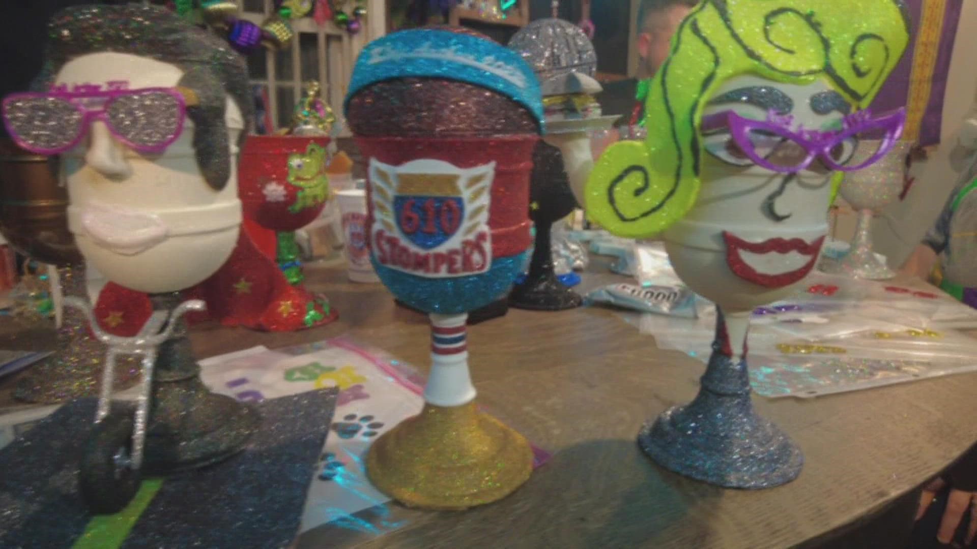 Eric Paulsen goes behind the scenes with the Krewe of King Arthur to see how their signature throws are made year-round.