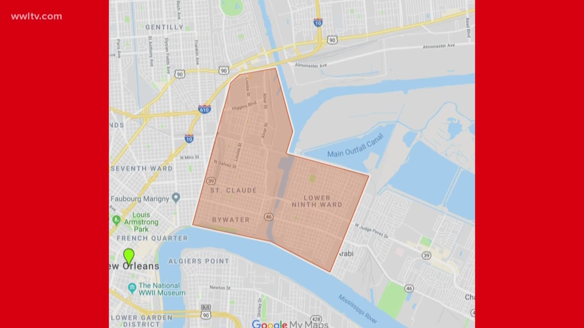 A precautionary boil water advisory has been issued for the Lower 9th Ward and parts of St. Claude, Bywater Florida and Desire areas.