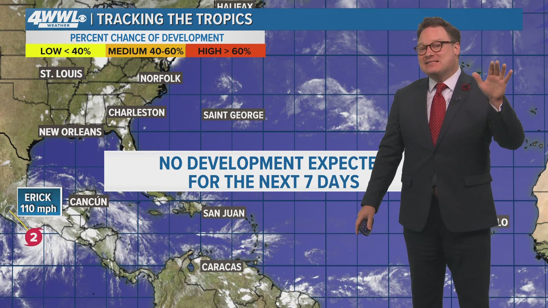 Chief Meteorologist Chris Franklin describes a pattern flip drying us out and heating us up this weekend.