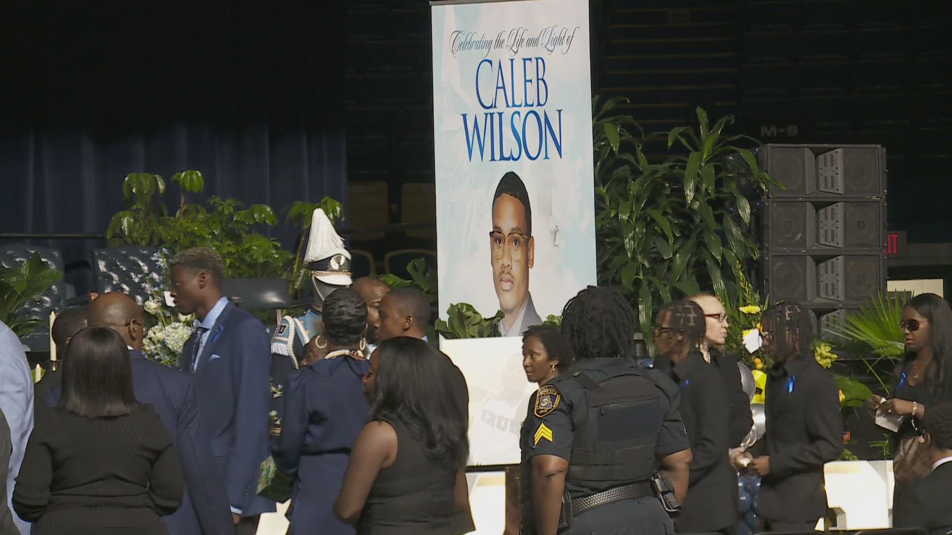 Around 300 people attended Wilson's ceremony.