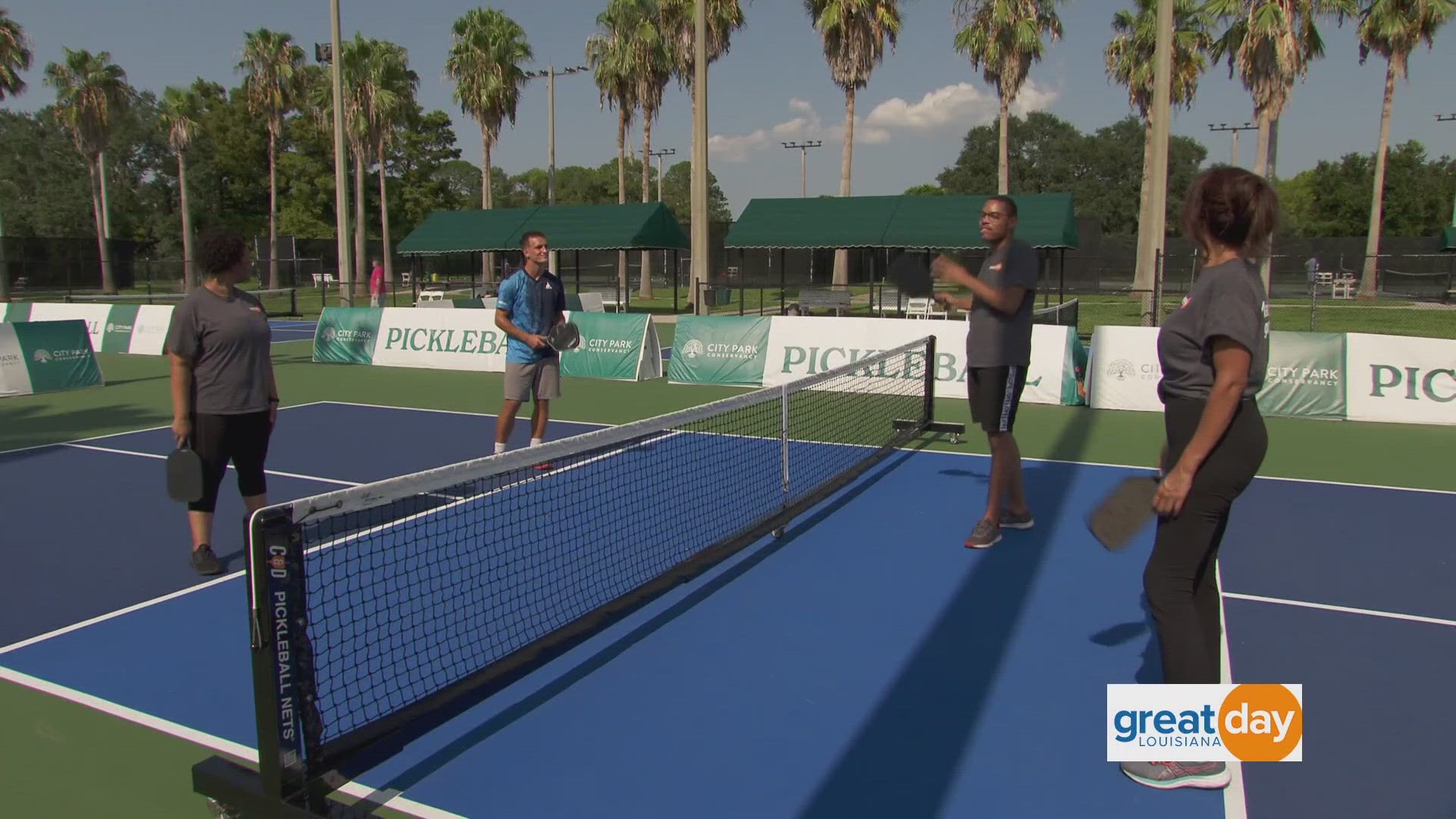 We head onto the pickleball court to get a quick lesson ahead of the inaugural Pickle Fest.