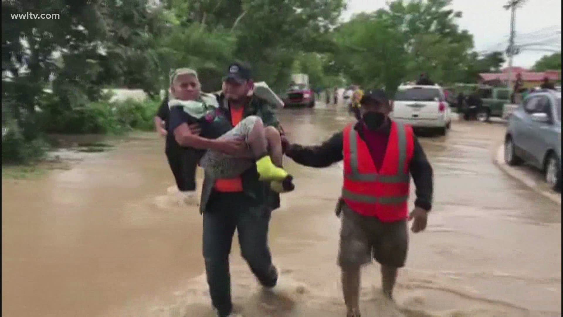 Residents in Louisiana are helping families across the seas who have lost everything due to Tropical Storm Eta.