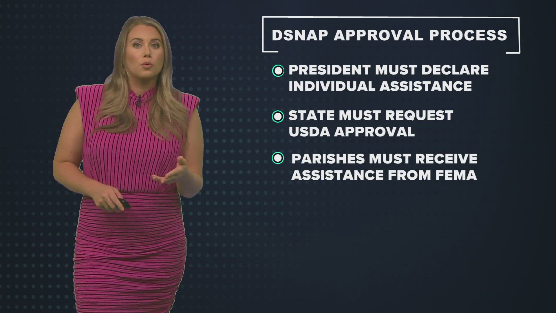 In your Breakdown: The state is still waiting on Disaster SNAP approval to help refill fridges.