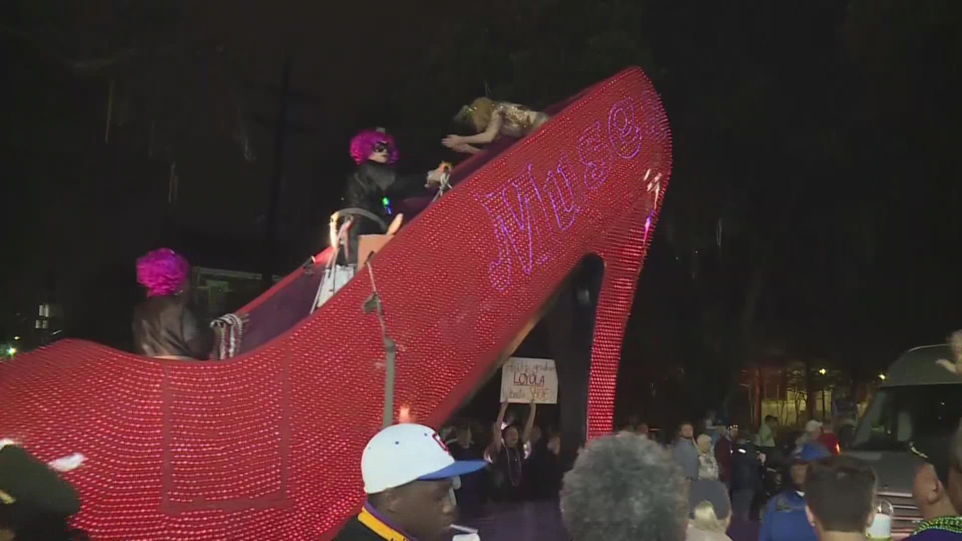 The Krewe of Muses rolls Thursday night uptown.