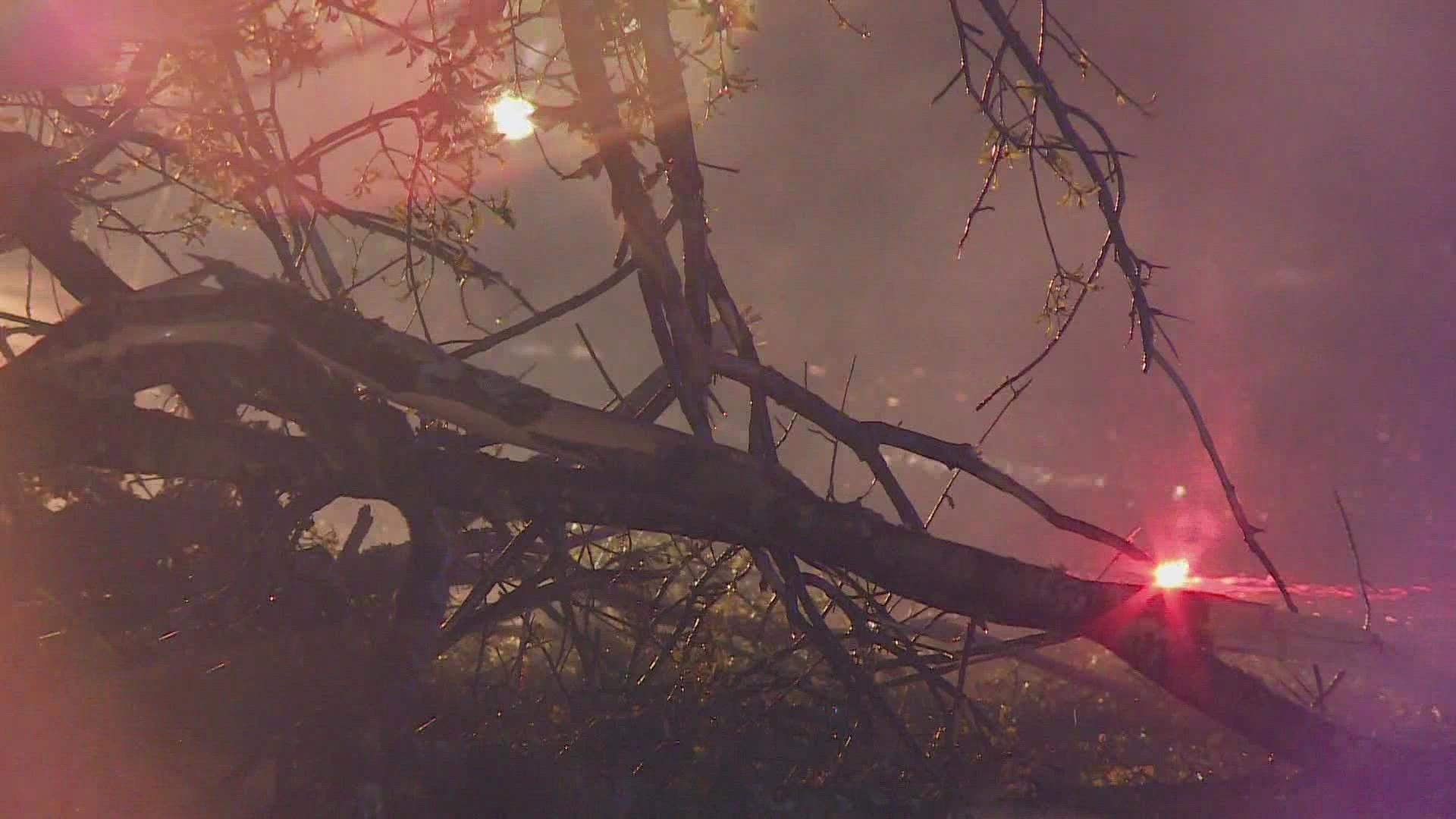 For the second time in 8 days, a family living in the Lacombe area took shelter against a reported tornado.