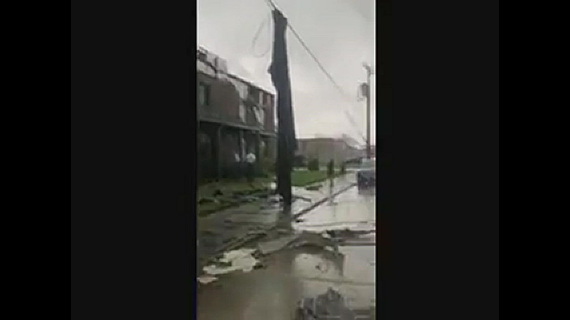 Damage in Gretna after a tornado tore through Jefferson Parish's west bank.