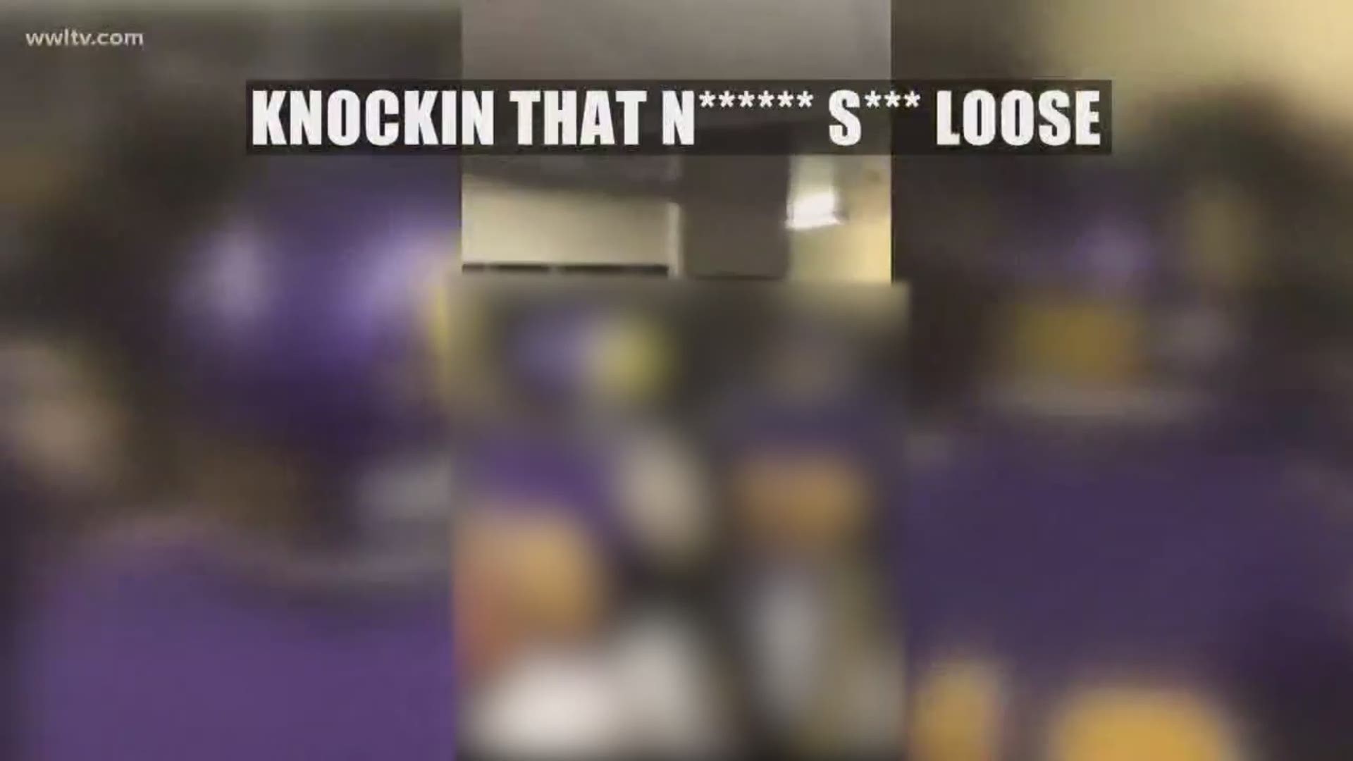 In these videos, you can hear the repeated use of the 'N-word' from a member of the coaching staff and players on the football team.
