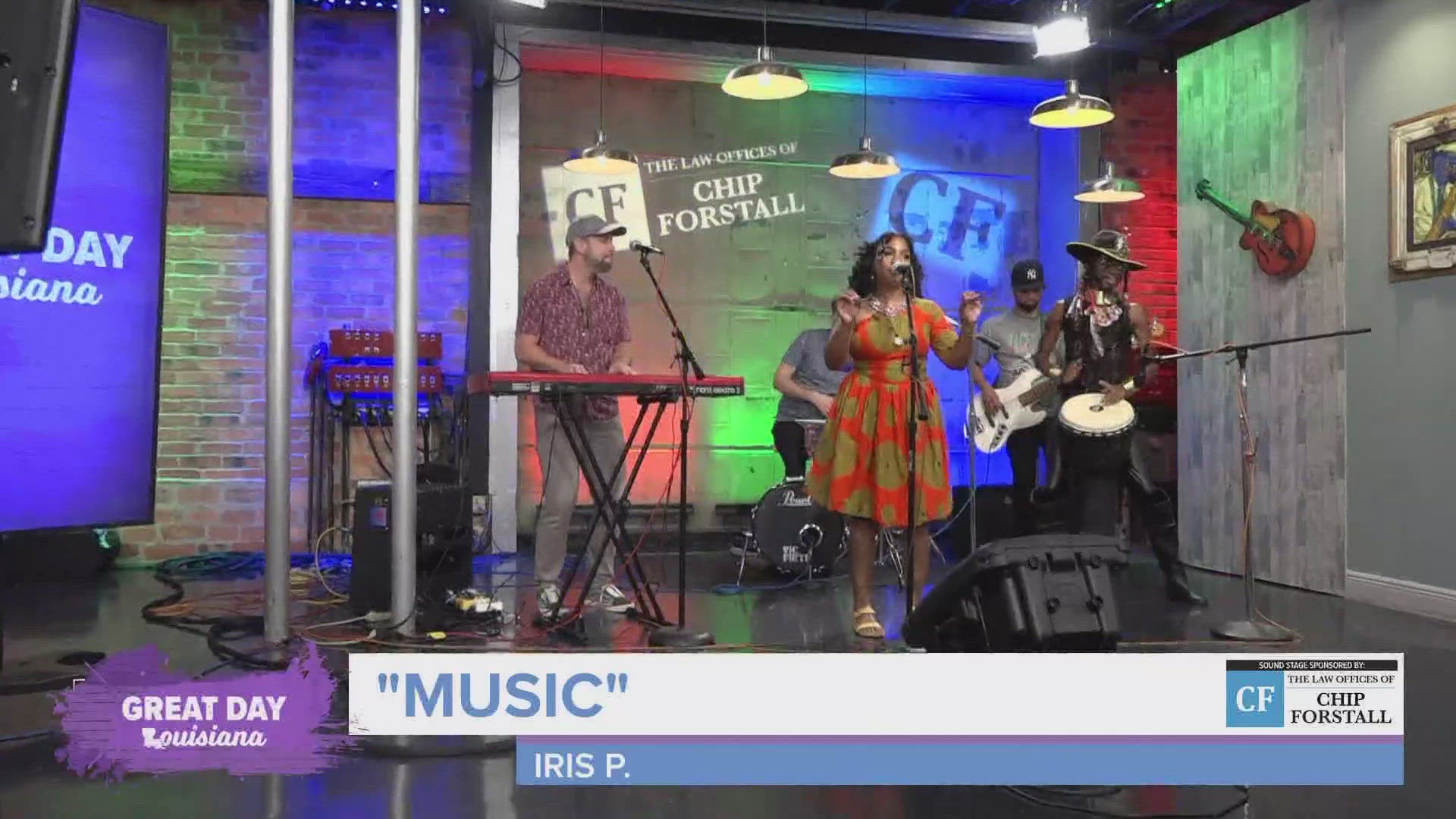 We enjoy a song from Iris P. in our Chip Forstall Sound Stage before she heads out to Gentilly Fest this weekend.