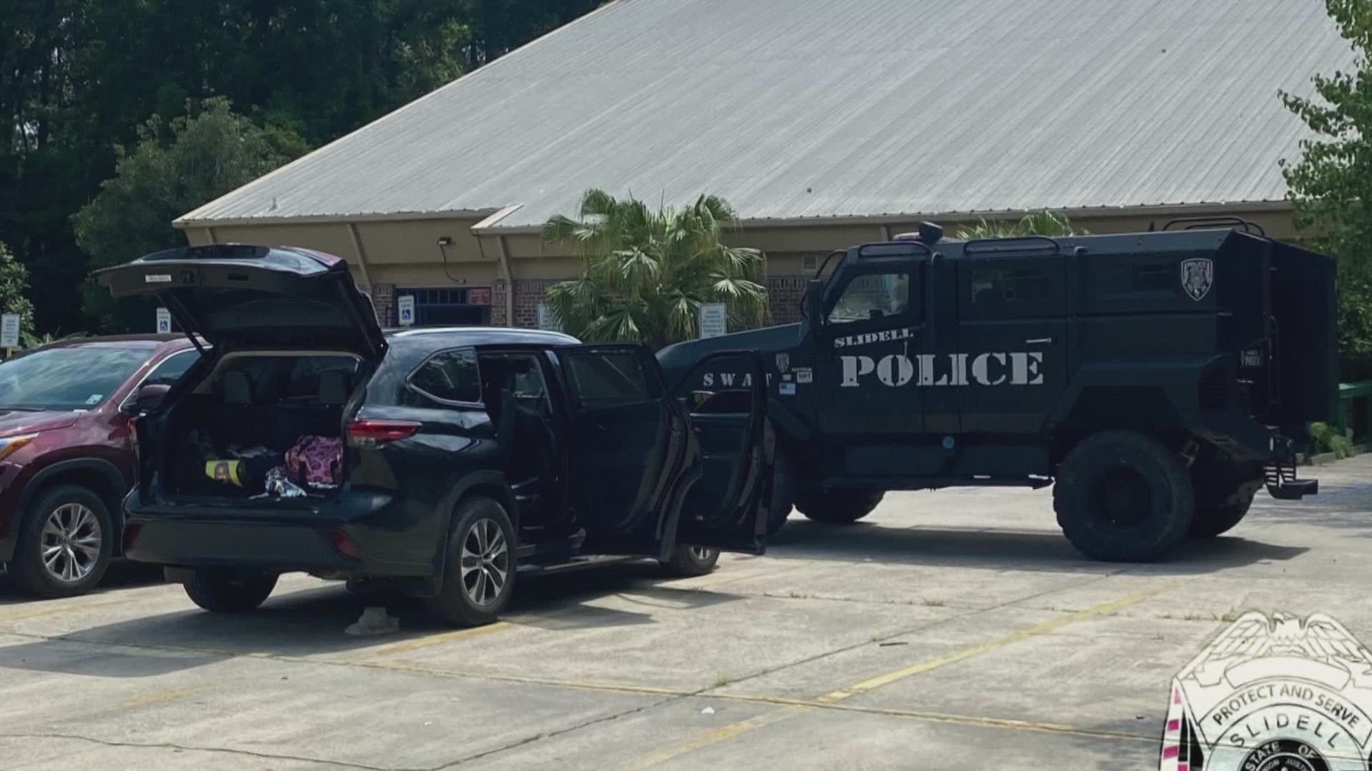 Slidell Police said they were alerted by the NOPD that the vehicle was possibly in the Slidell area and that a police detective located the vehicle in a park.