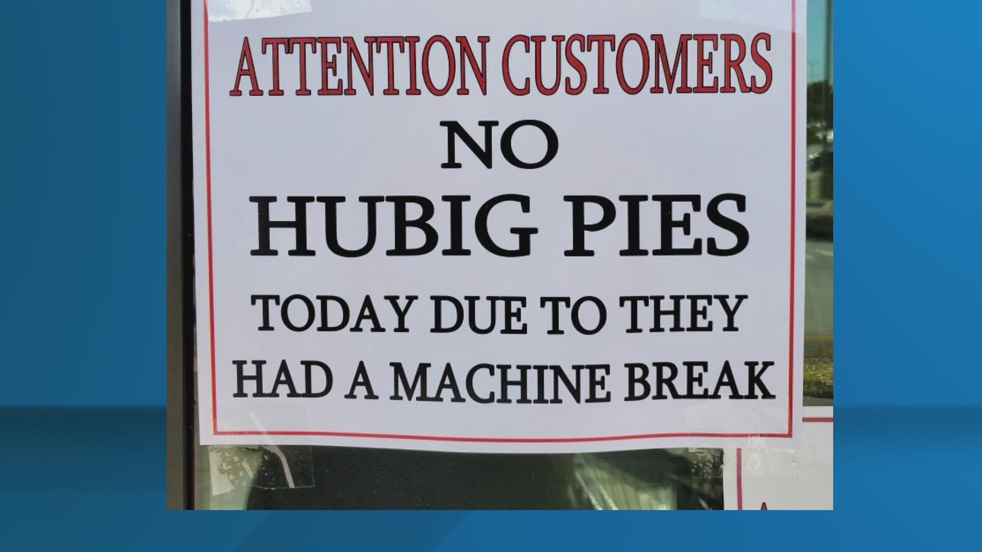 After selling more than 10,000 pies at a pop-up location last week, Hubig's Pies was poised to open big by bringing pies to retail stores across New Orleans today.