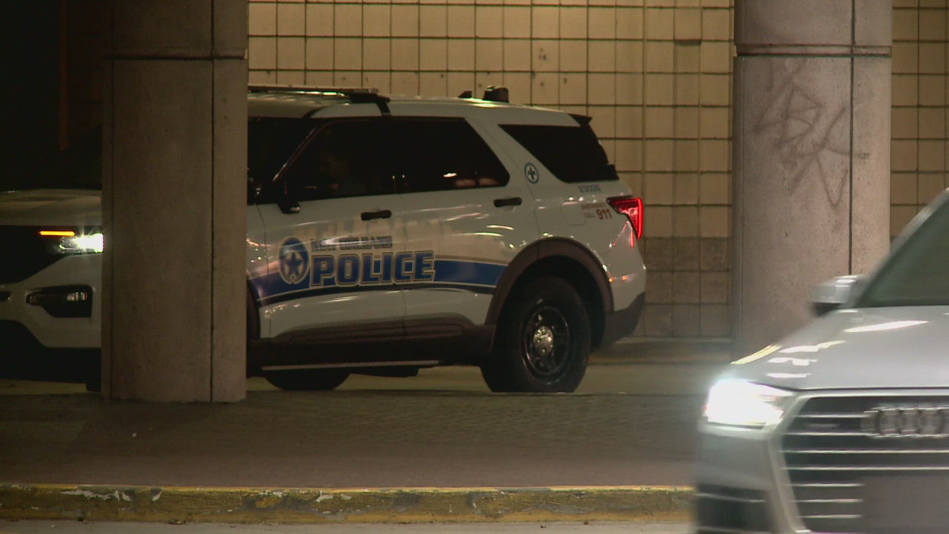 Police say two men got into an argument outside the Superdome following a game and one shot the other. 
The victim is alive, and the suspected shooter is in jail.