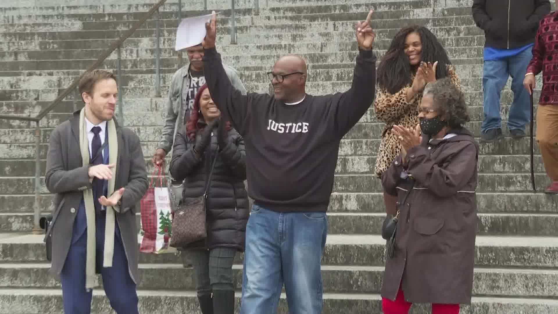 Man released from prison after conviction overturned in 1983 New Orleans murder case.