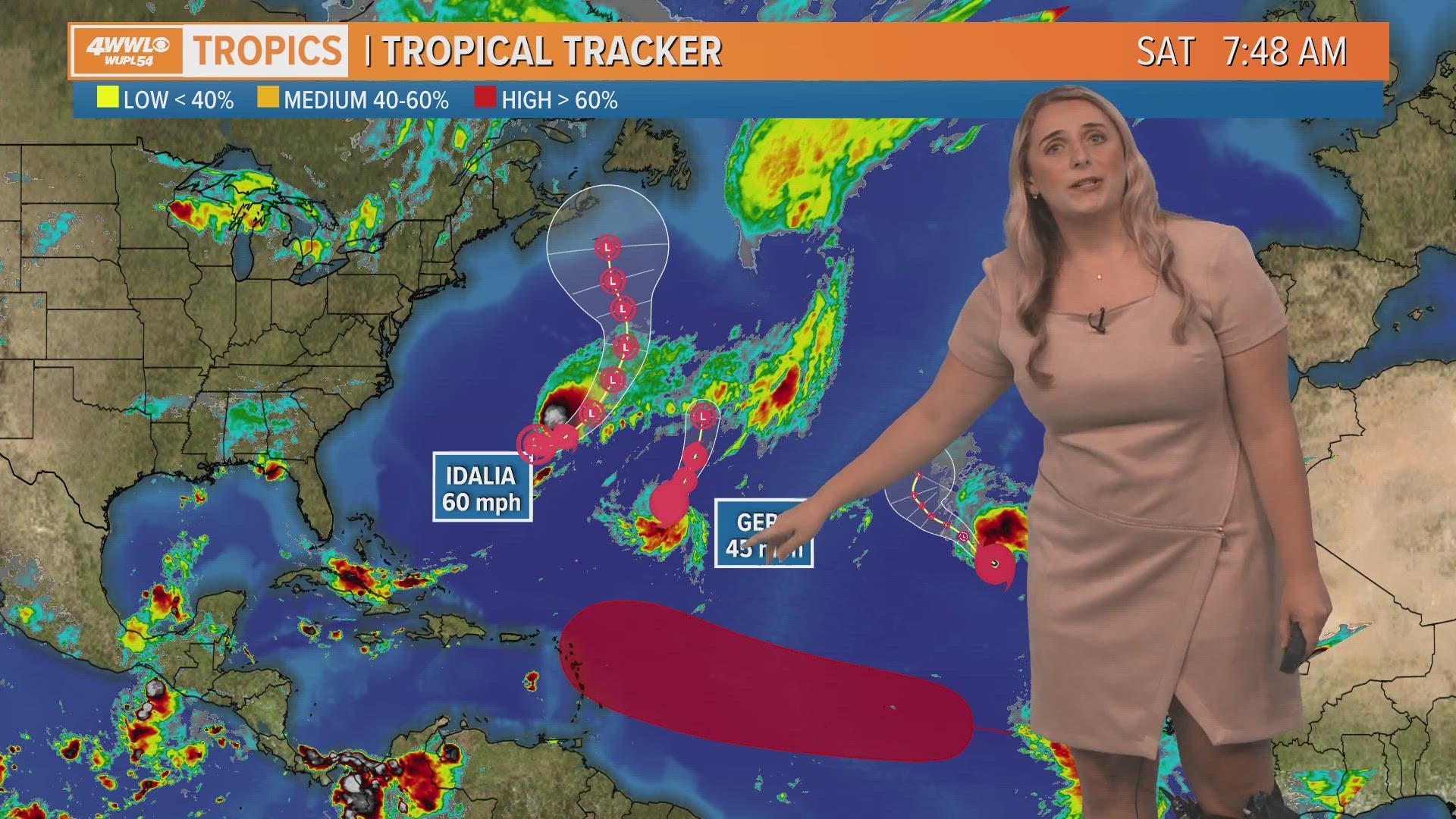 Meteorologist Alexa Trischler says there's only one spot to watch way far out in the Atlantic through mid-September.