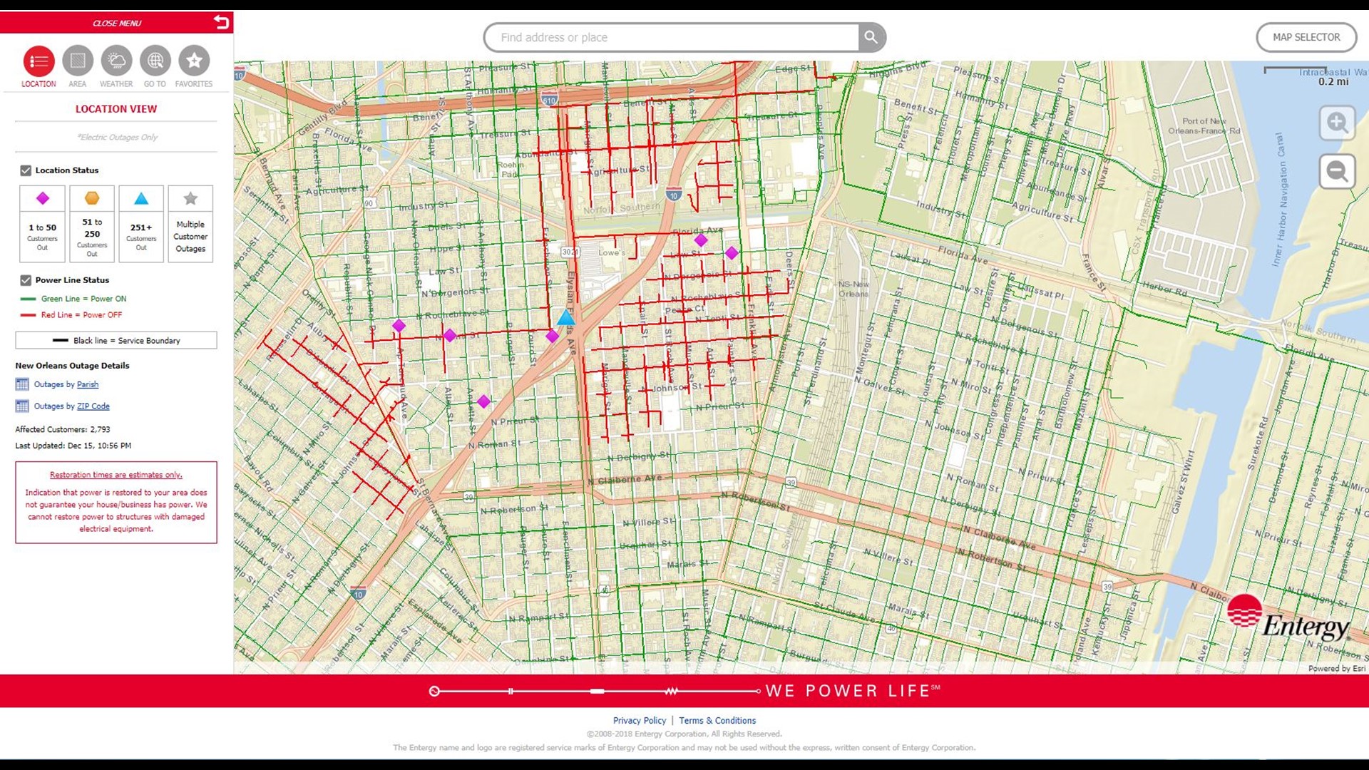 Entergy: Power restored to 2700 in St. Roch area | wwltv.com