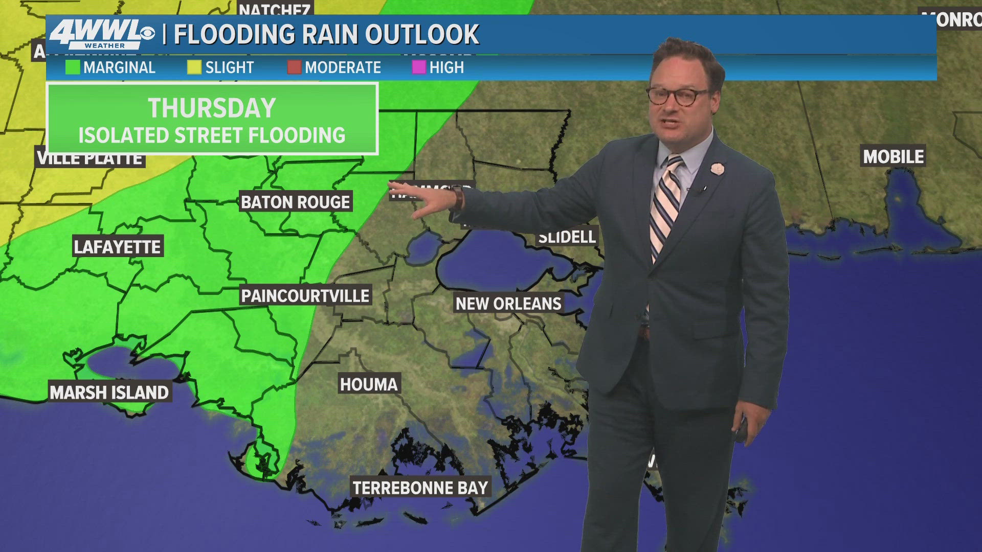 Chief Meteorologist Chris Franklin says there's a slight chance for rain on Thursday with more possible showers Friday. A dry weekend ahead.