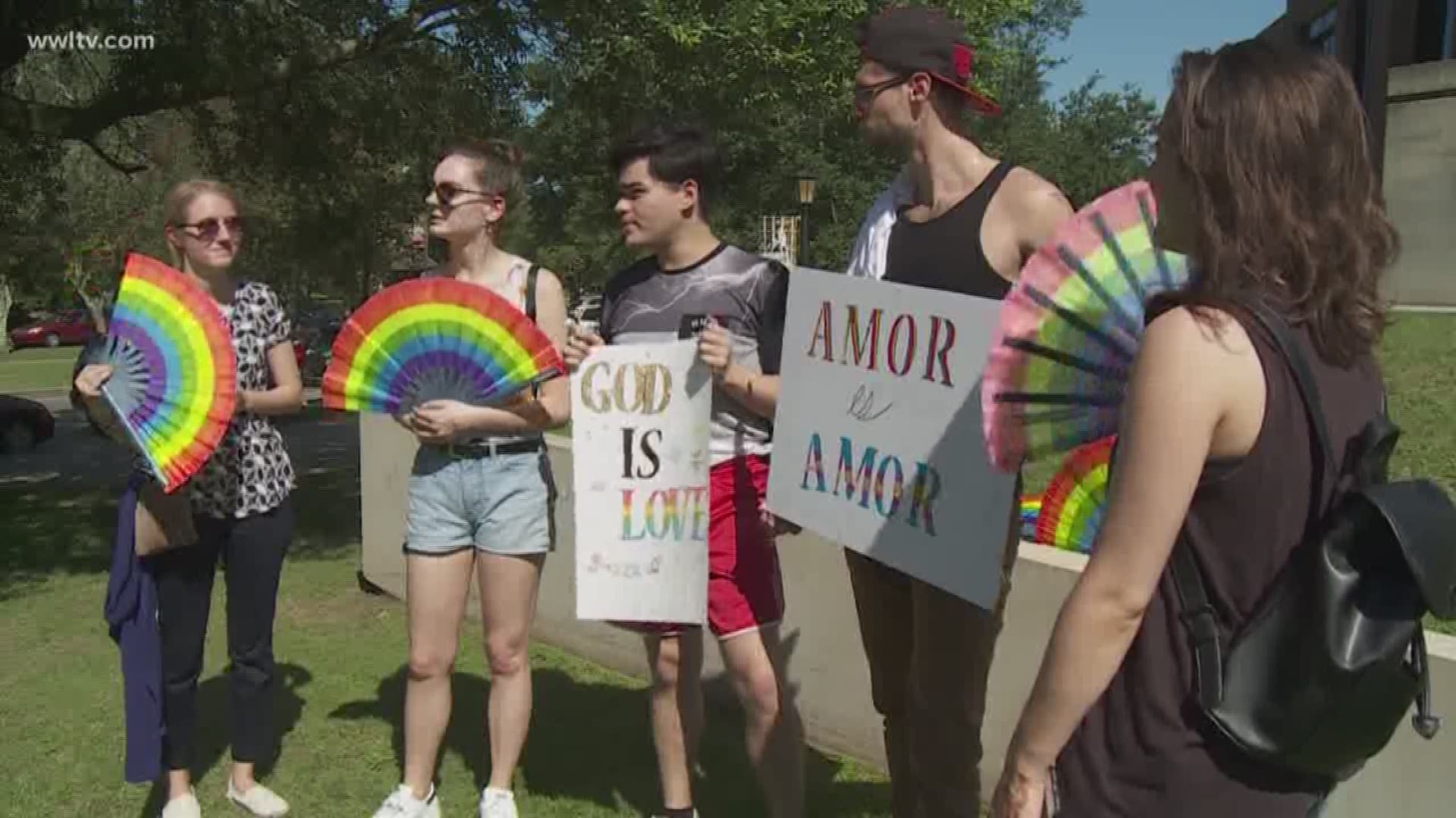 The Westboro Baptist Church arrived around 9 a.m. and picketed for about 25 minutes before leaving.