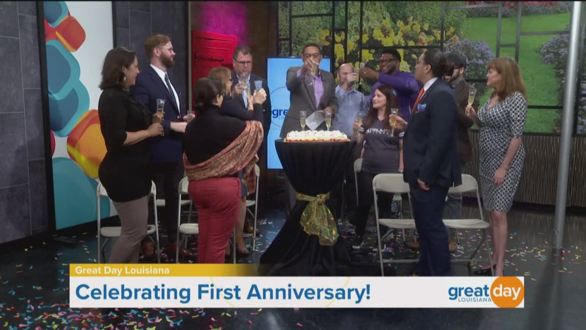 Malik Mingo is joined by guests to celebrate the one-year anniversary of "Great Day Louisiana!"
