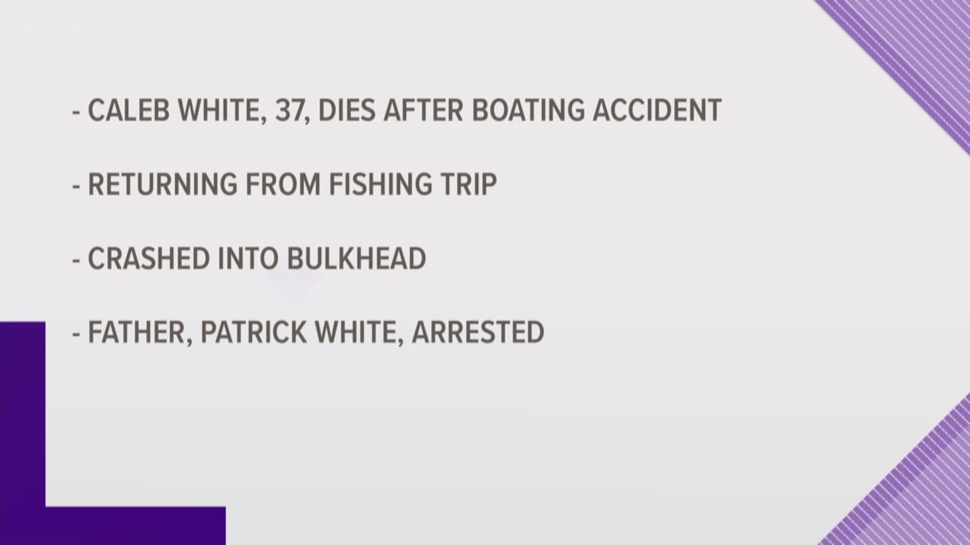 Officials said a father and son boating trip took a tragic turn Saturday night