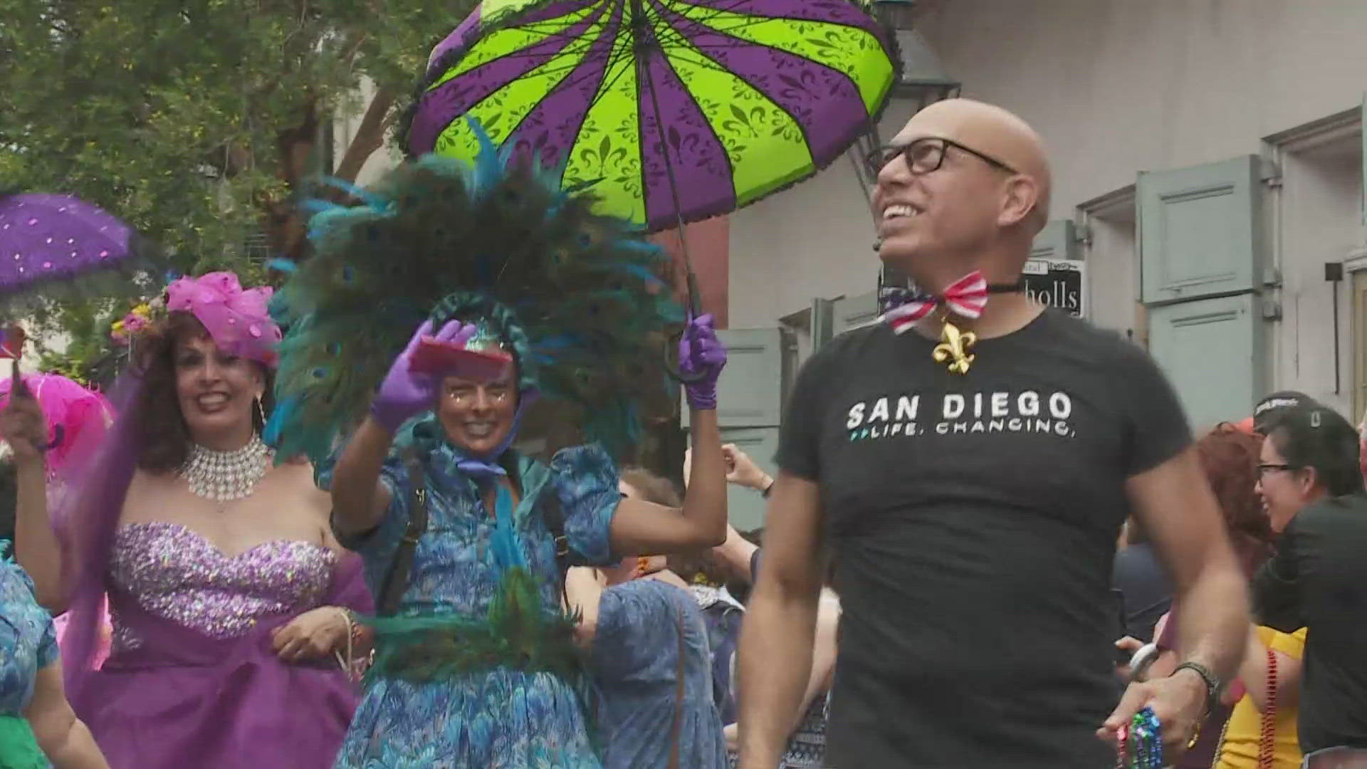 The weekend is often called 'Gay Mardi Gras' and always draws hundreds of thousands of people.