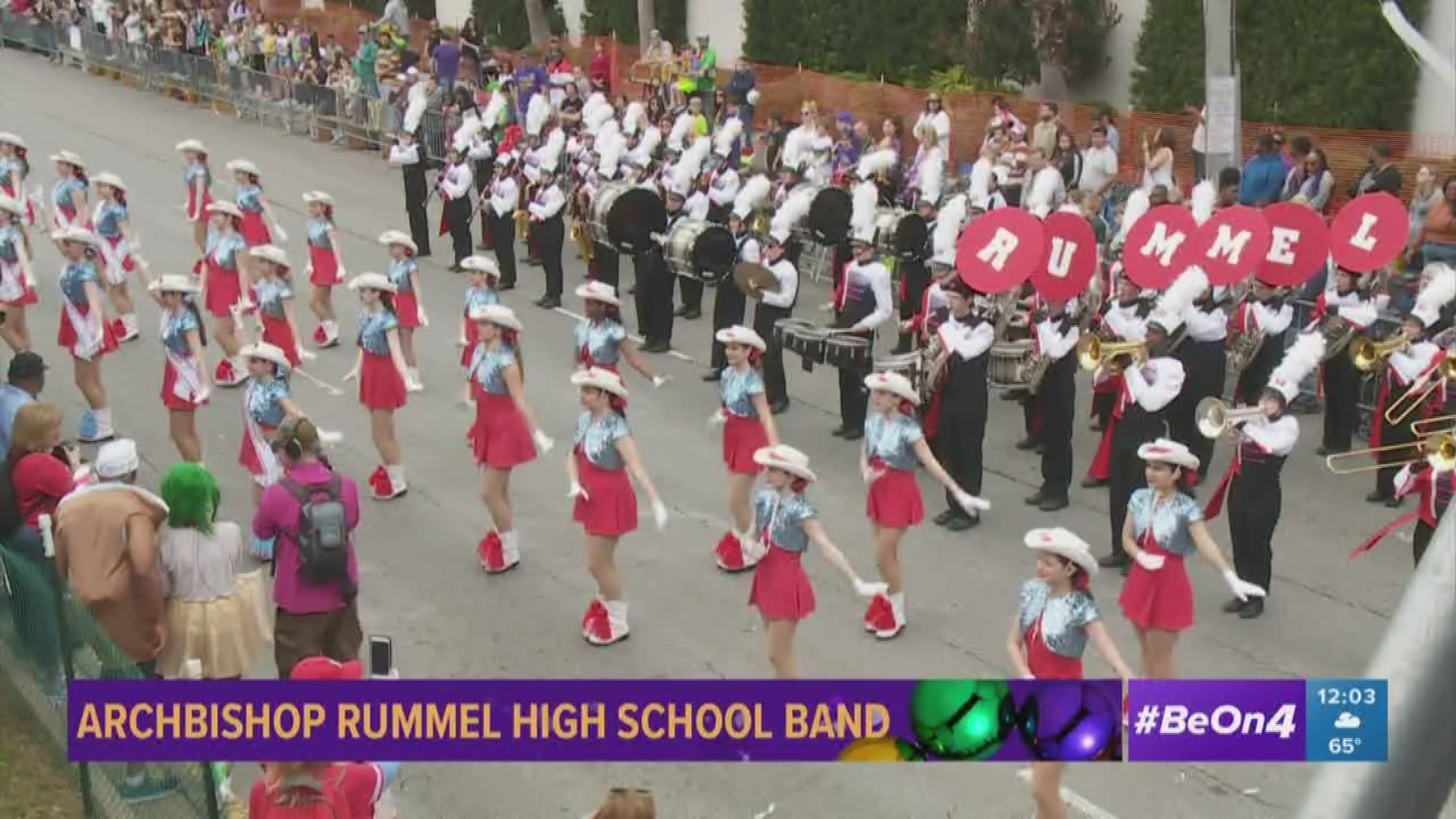 Archbishop Rummel Marching Band performs at Argus parade | Mardi Gras ...