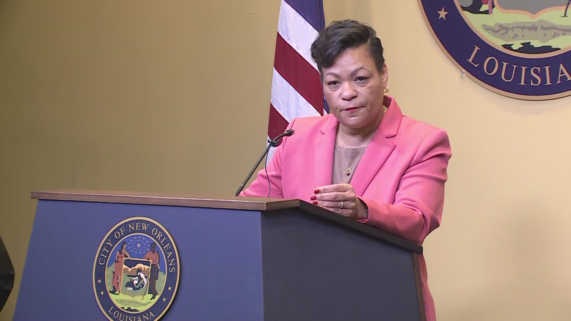 New Orleans Mayor LaToya Cantrell says the national search hasn't yet begun.