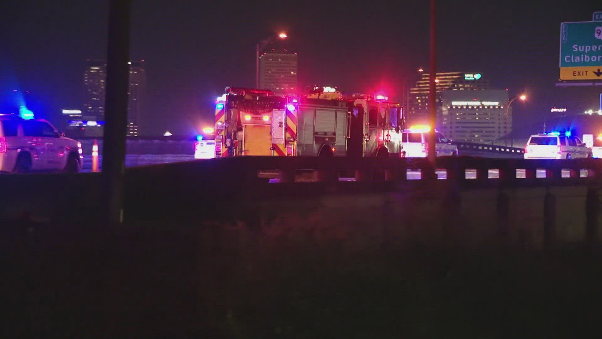 The NOPD investigates a fatal hit-and-run on I-10 in New Orleans.