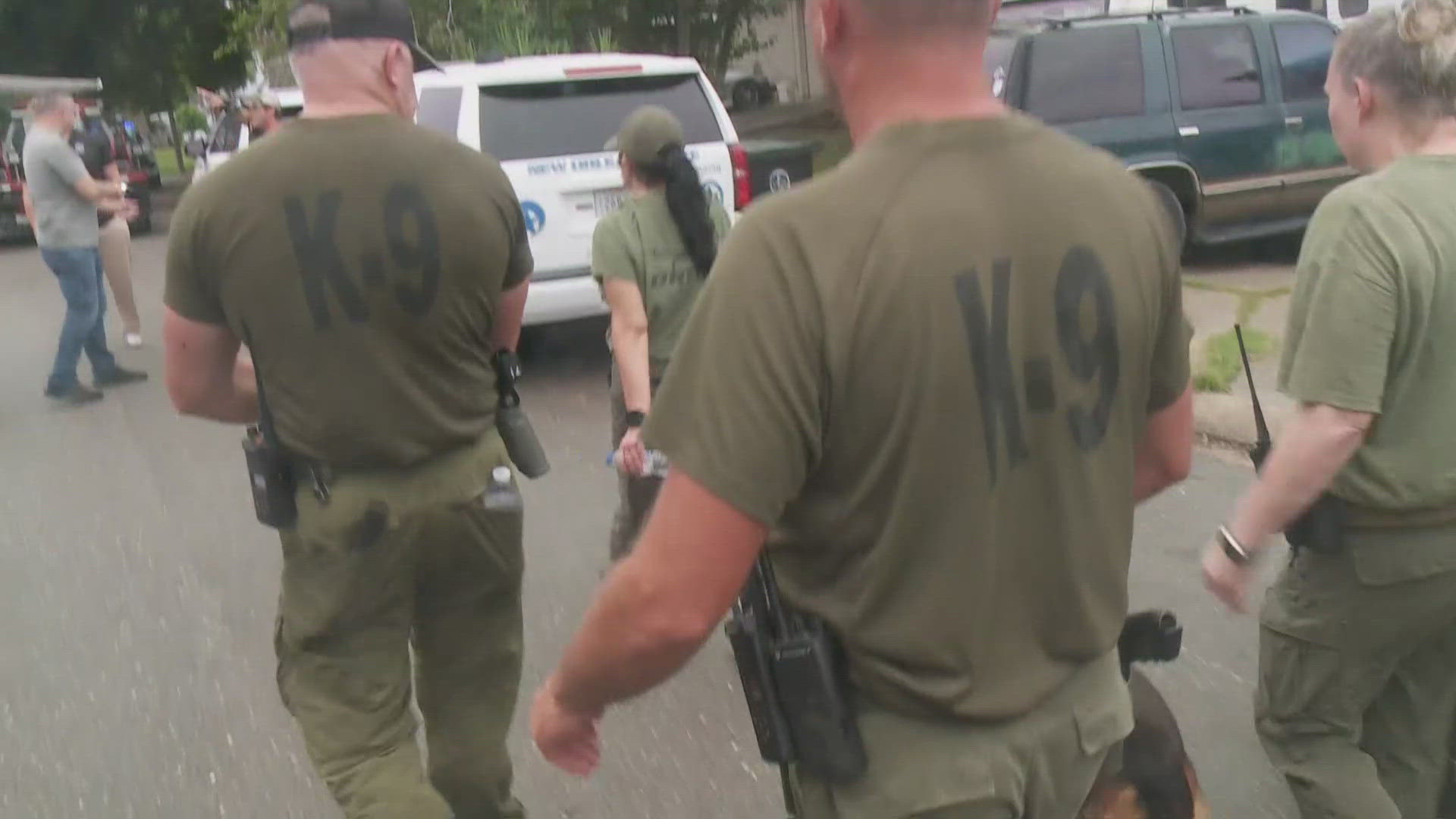 Second day of search in New Orleans East for a missing non-verbal boy, with 60+ law enforcement officials involved in the effort.