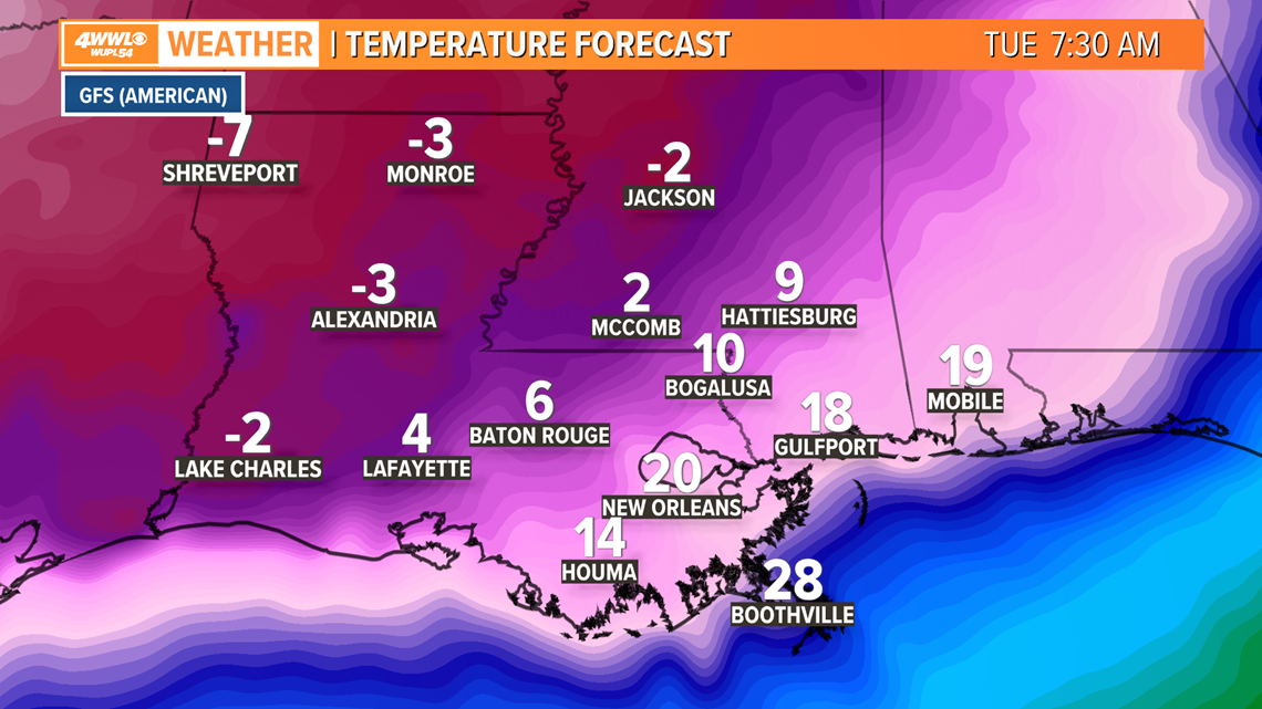 Freezing weather expected for Mardi Gras Day