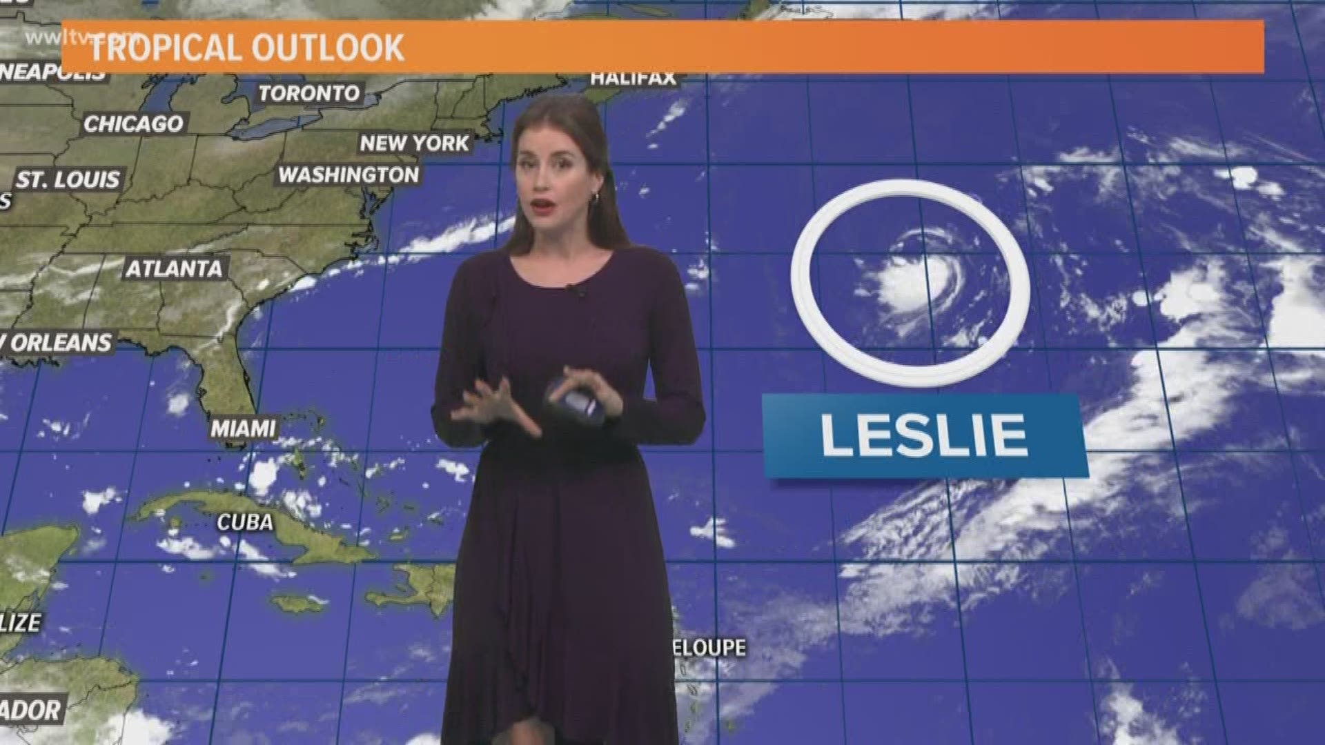 Meteorologist Alexandra Cranford has a look at the tropics on Saturday, September 29, 2018.