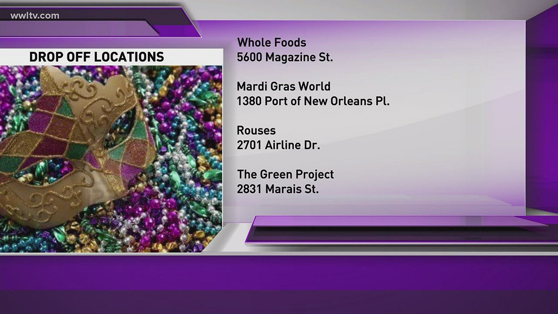 Duke Carter talks about how to recycle Mardi Gras beads.
