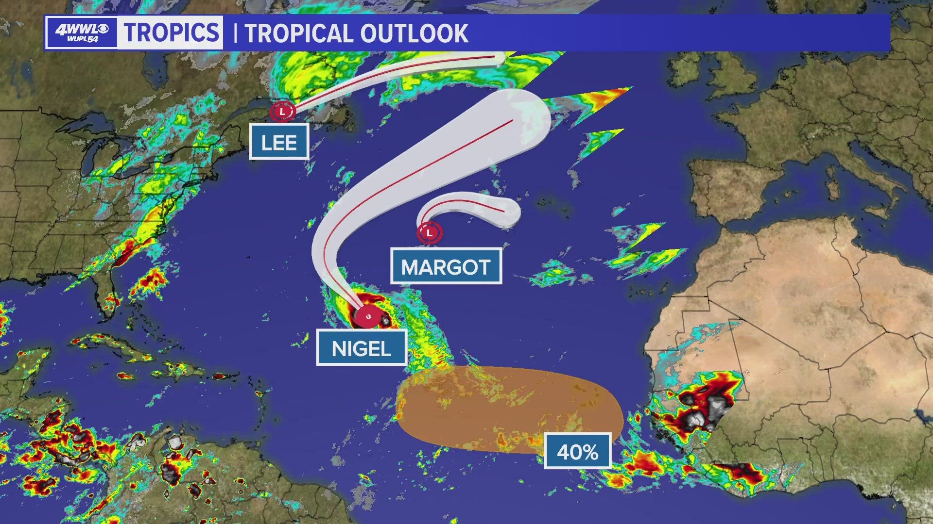 WWL-TV Meteorologist Alexandra Cranford with an eye on the tropics as the 2023 hurricane season continues on Sunday, Sept. 17, 2023.