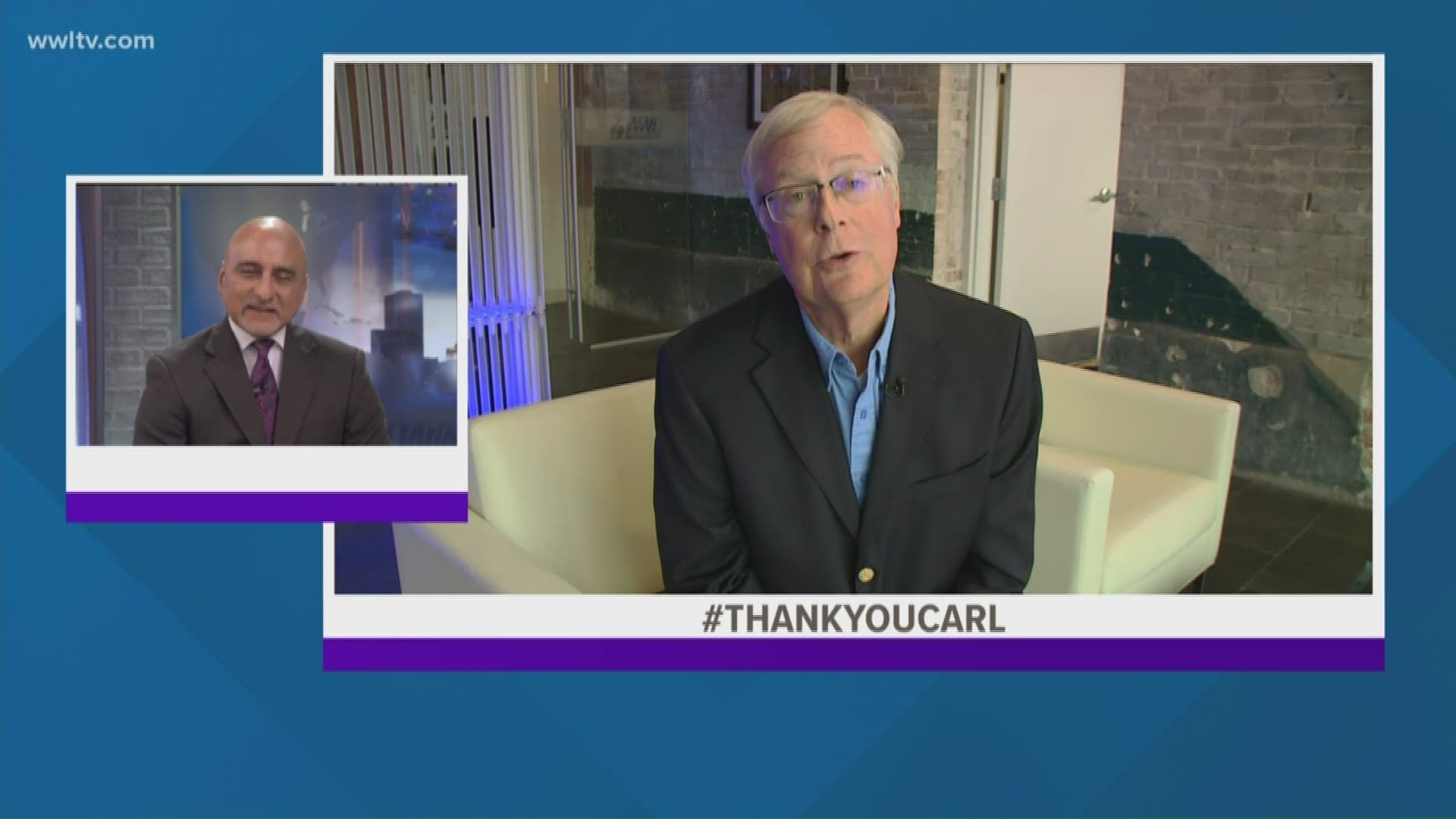 Some of Carl's closest colleagues say #ThankYouCarl on his last day at WWL-TV.