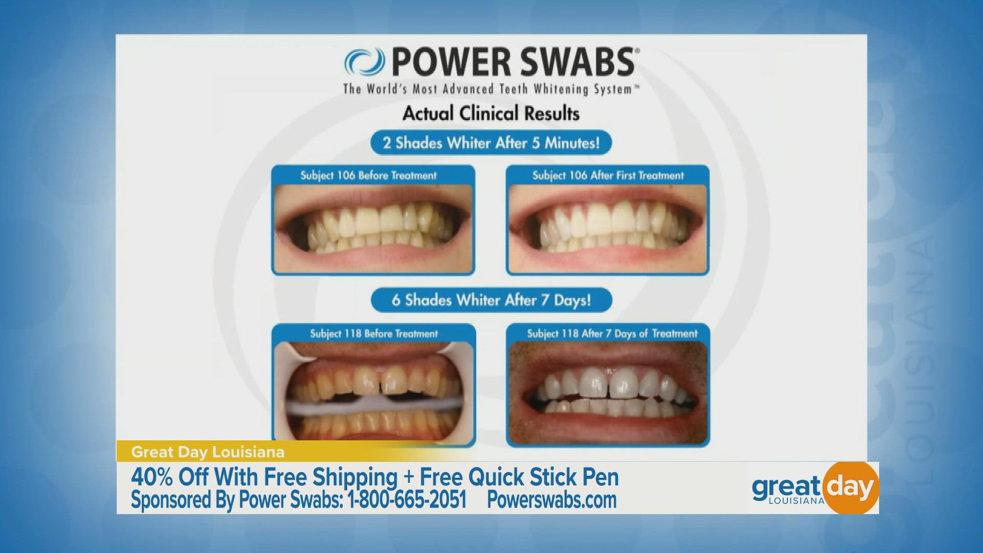 Power Swabs say they can lift those coffee stains from your teeth in just 5 minutes.