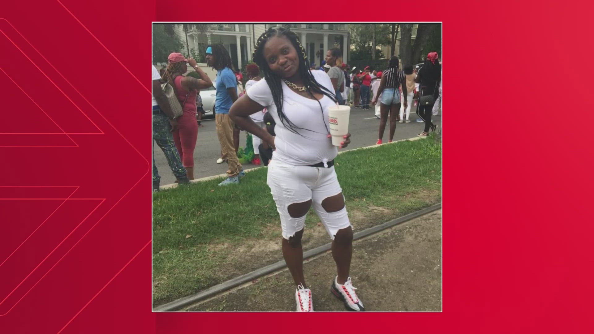 The crowd included family members of Latasha Polk who was —up to that point — the only victim who had not been identified.