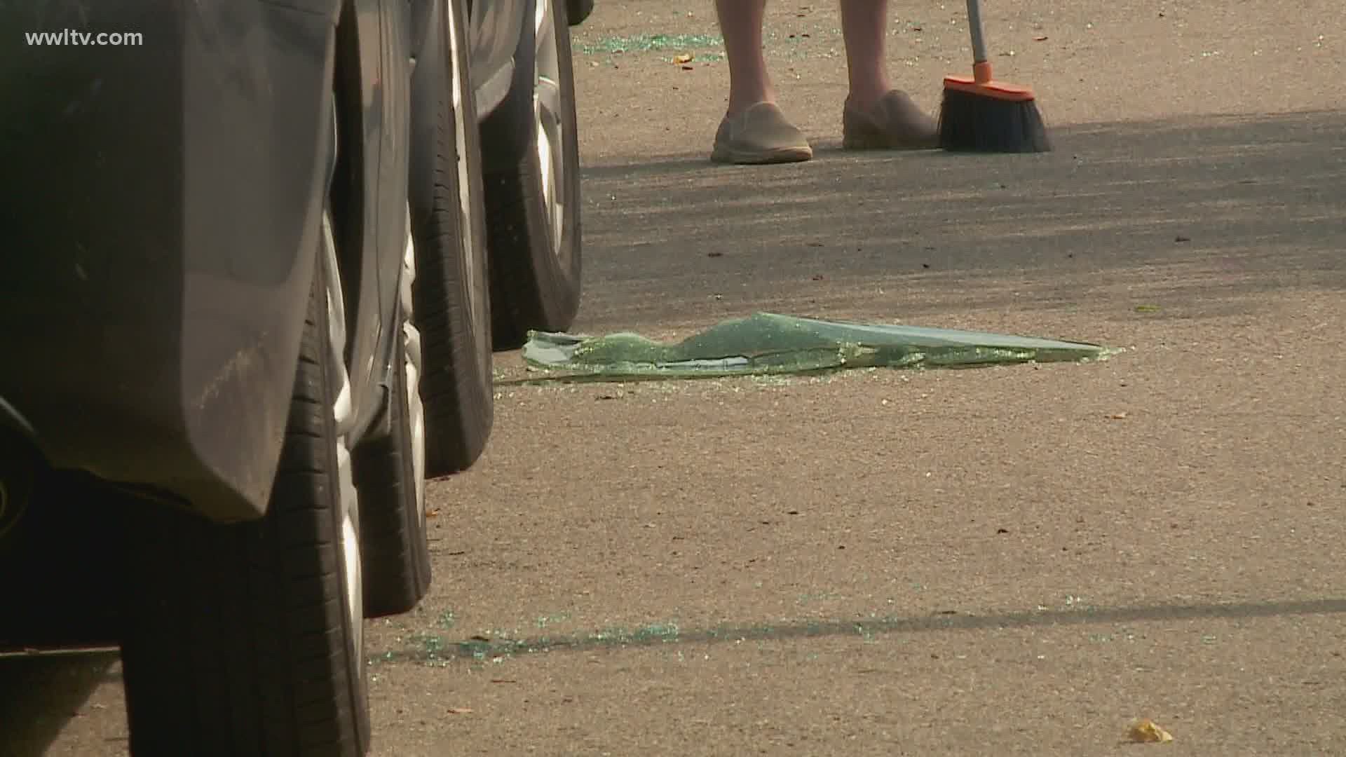 Nearly every car parked along the street in the 1100-1200 block of North Dupre Street was broken into sometime Wednesday morning.