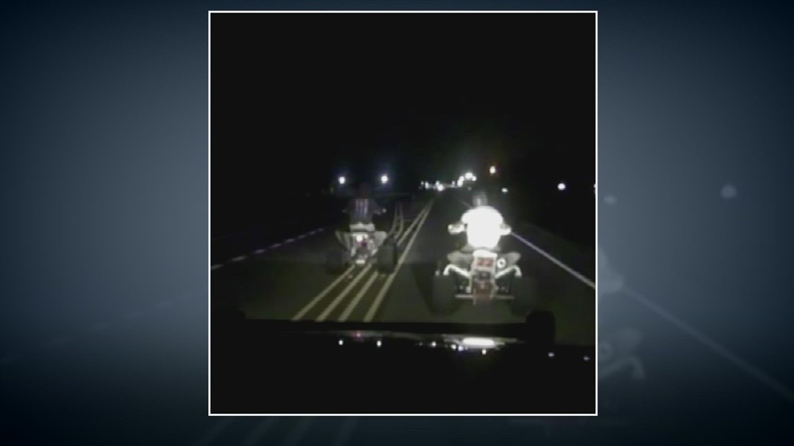 Dash cam video shows ATV in violent collision with deputy after chase