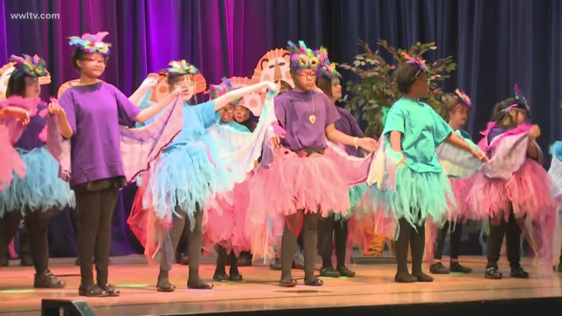 Students at St. Michael Special School performed a dress rehearsal for their annual Christmas play Thursday. It has a Broadway theme this year.