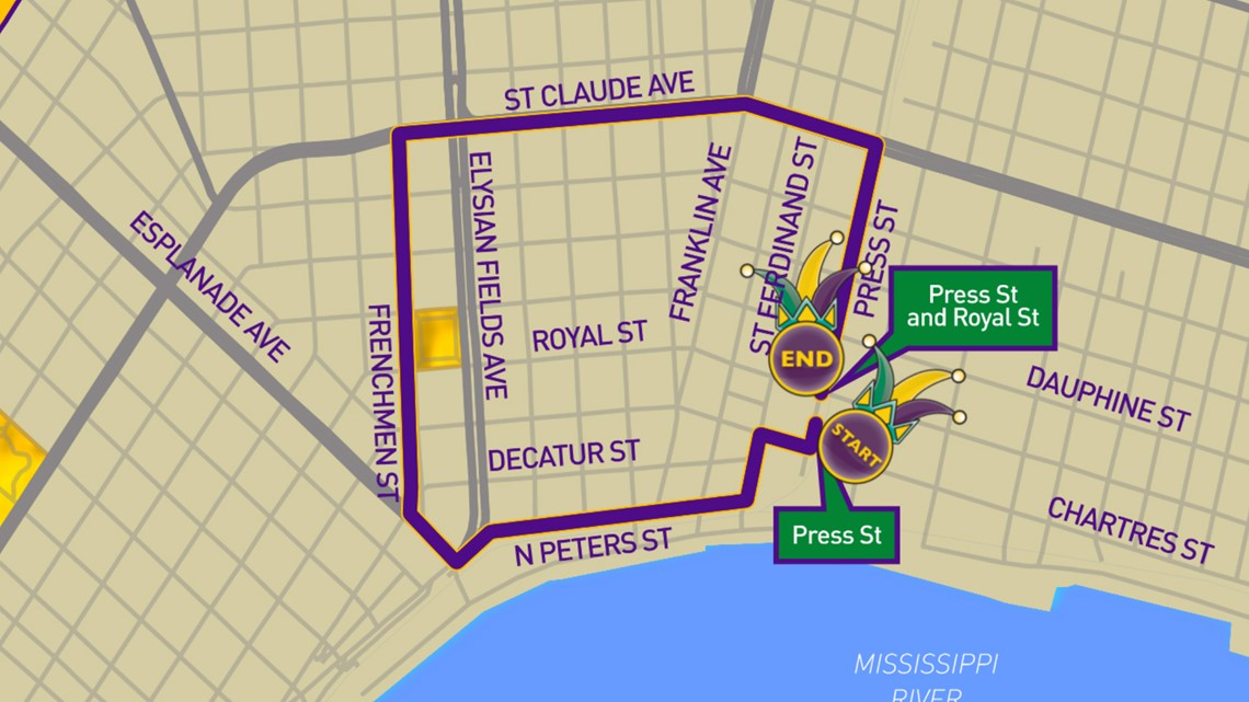 Chewbacchus parade route  wwltv.com