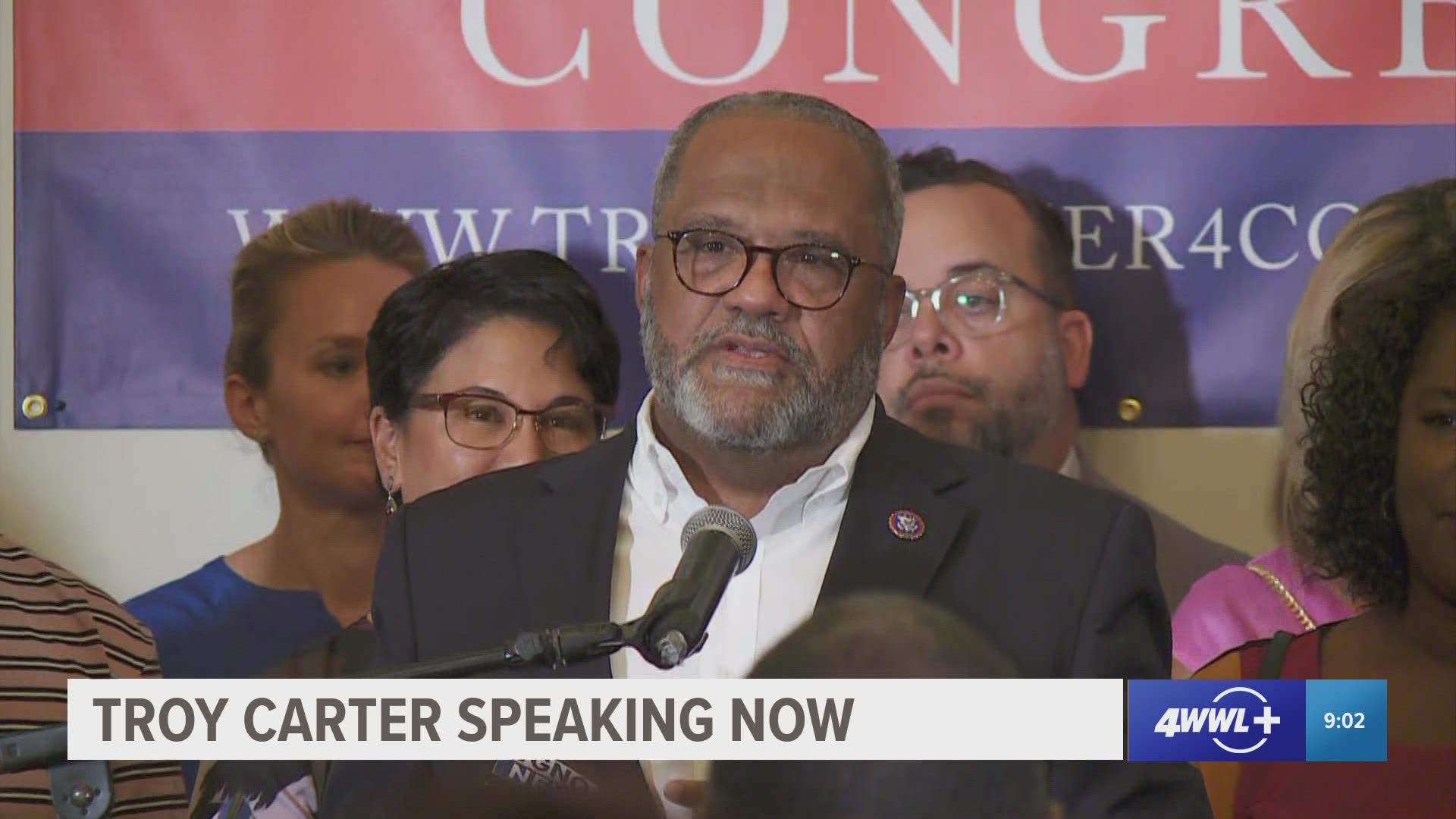 Troy Carter won re-election to Louisiana's 2nd Congressional District on Tuesday