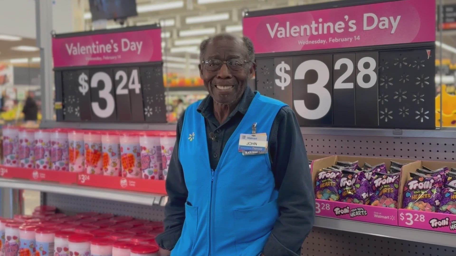Monroe Walmart door greeter goes viral