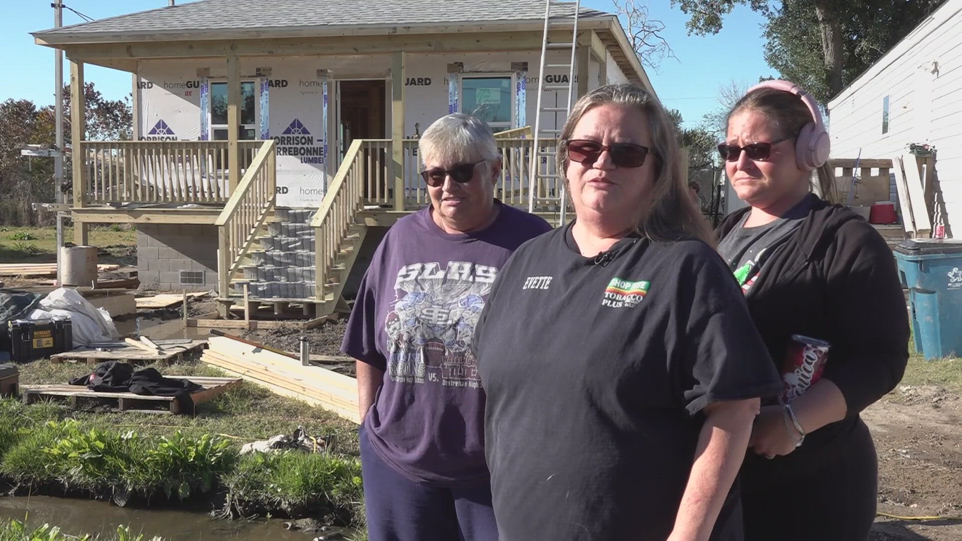 Some families in Lafourche Parish are watching in real-time as the walls of their new homes take shape after their previous ones were destroyed by Hurricane Ida.