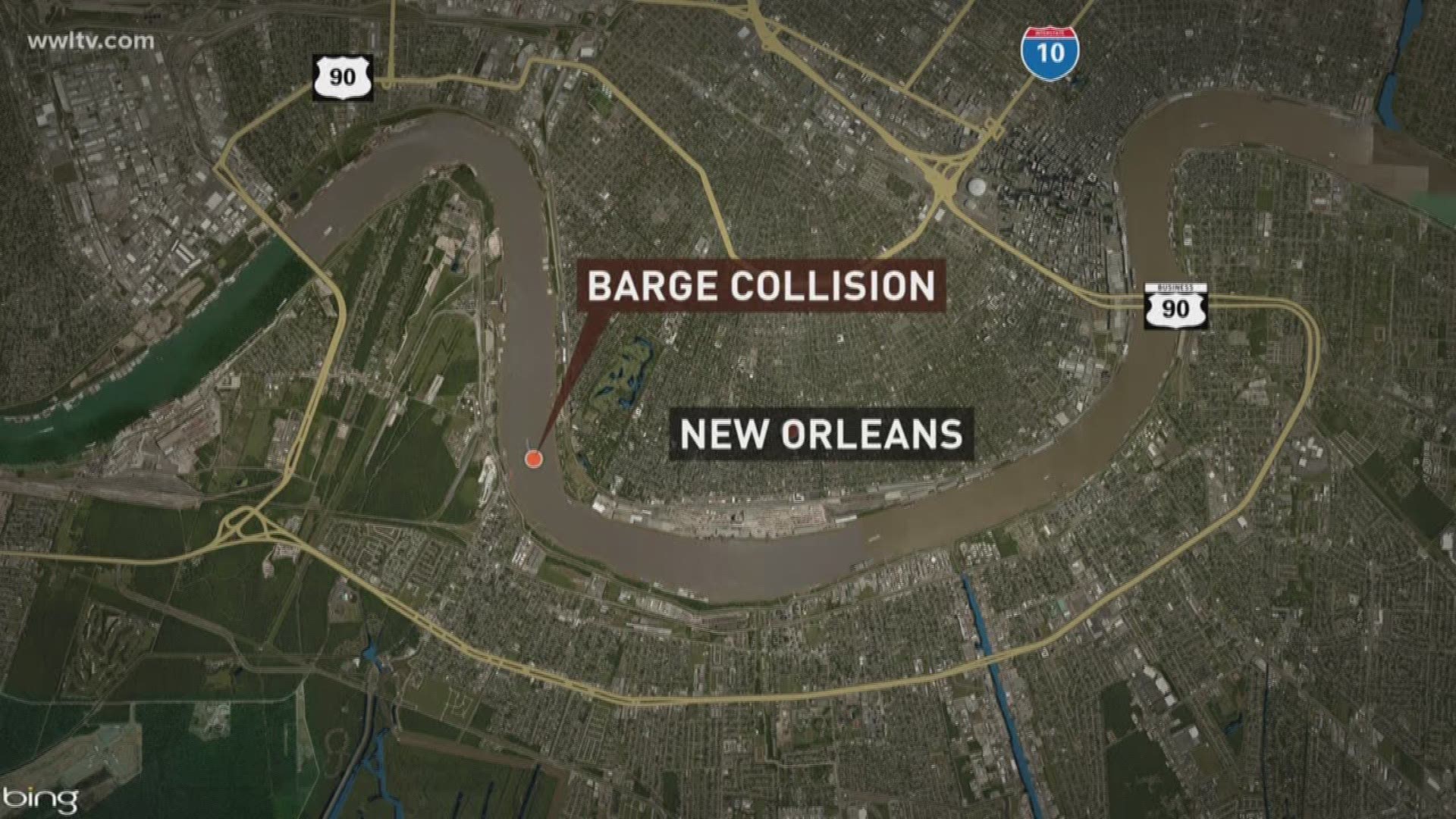 According to officials, 14 barges were involved in the crash and, thankfully, nobody was injured.