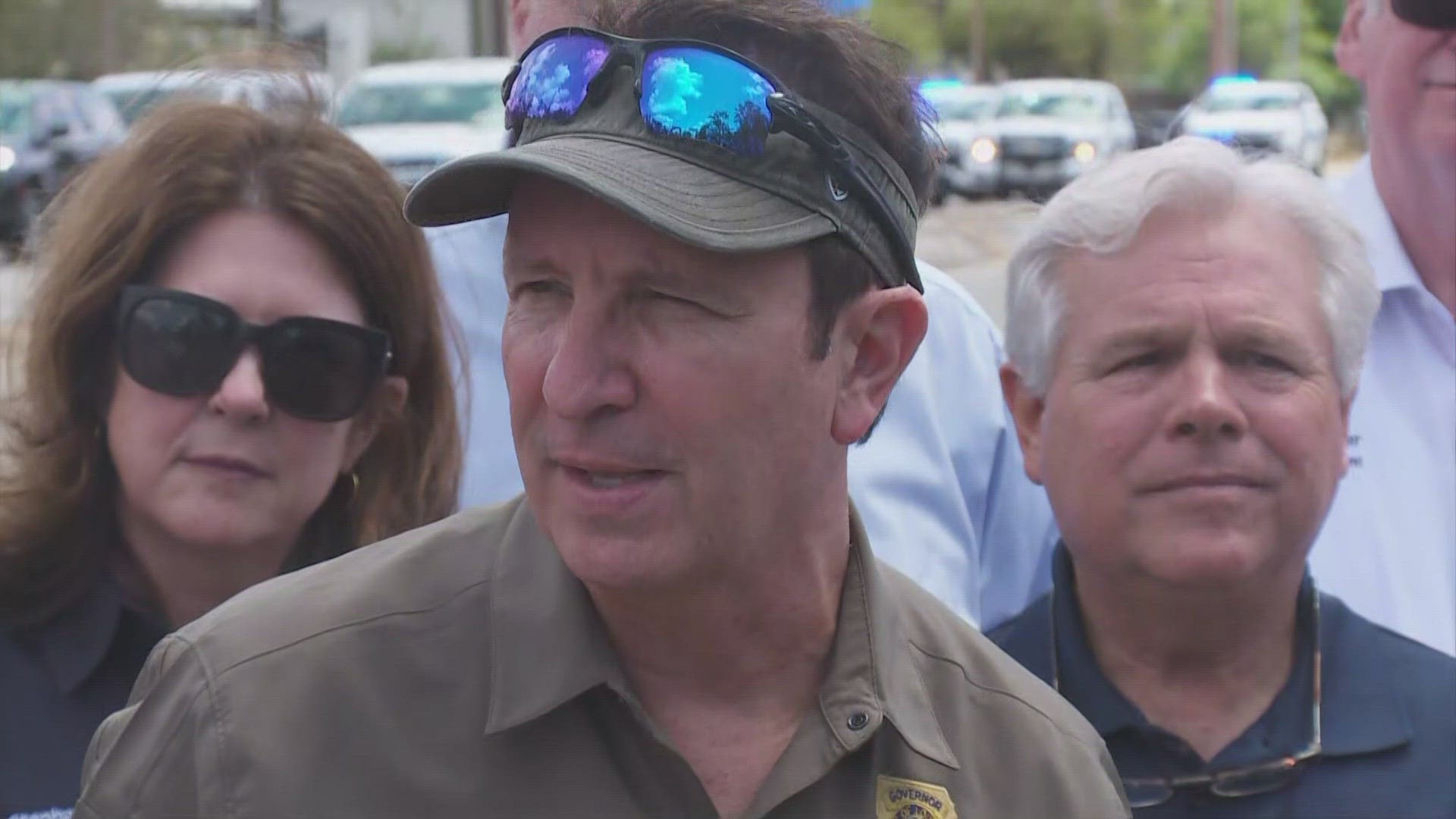 Louisiana Governor Jeff Landry visited the Northshore on Monday – 5 days after a powerful tornado touched down in Slidell.