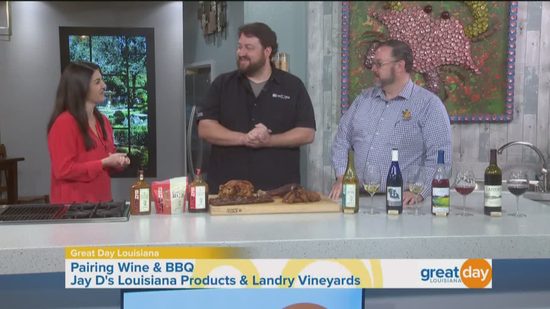 Who knew wine could make such a delicious pairing with BBQ? Chef Jay Ducote with Jay D's Louisiana Products is in the kitchen this morning with Landy Vineyards showing us which wines pair best with BBQ. You can visit JayDucote.com or LandyVineyards.com for more information.