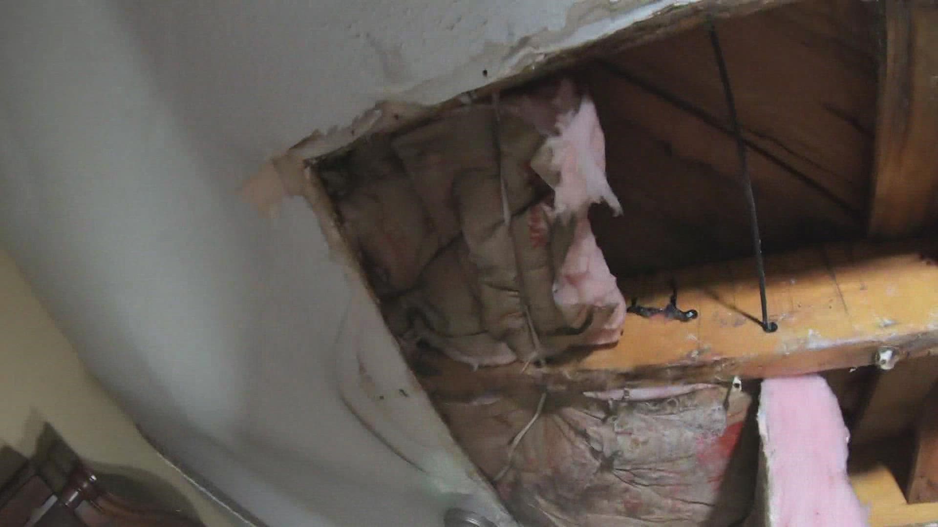Eyewitness News spoke with tenants who say their apartments contain mold and ceilings are leaking.