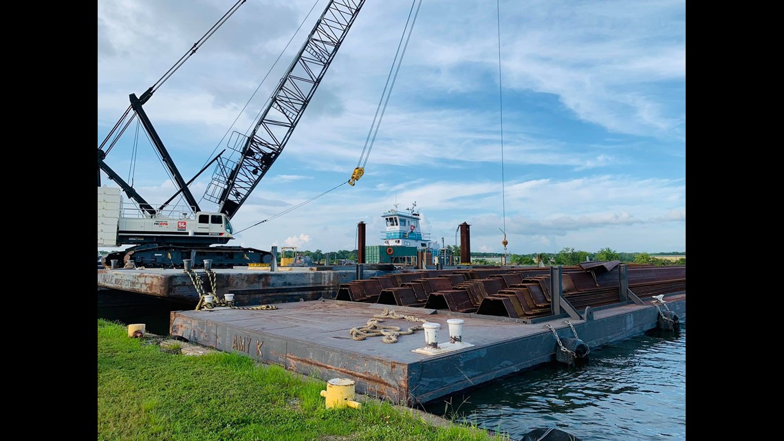 Crews race to sink barge in Bayou Chene before Morganza Spillway opens