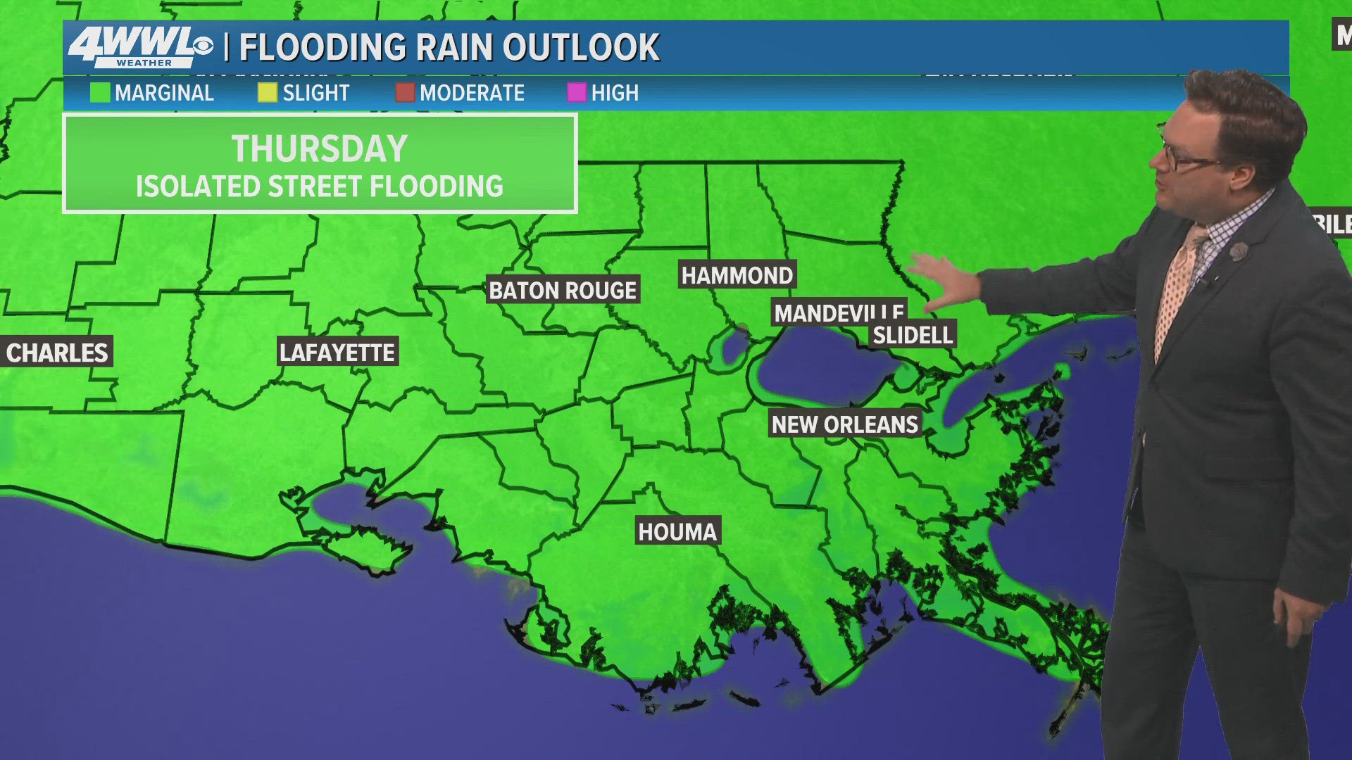 New Orleans Weather: Street flooding threats remain as rain chances taper,  hot temps return