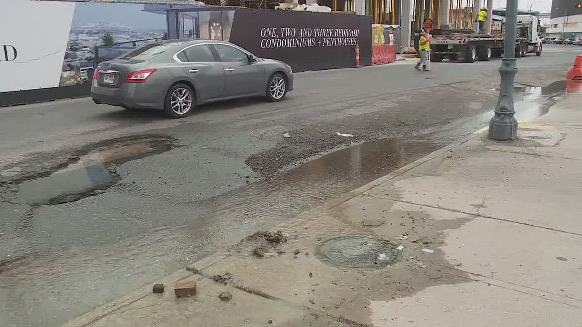 Bill Capo got quick action when a sizable leak on South Rampart caused problems for drivers.