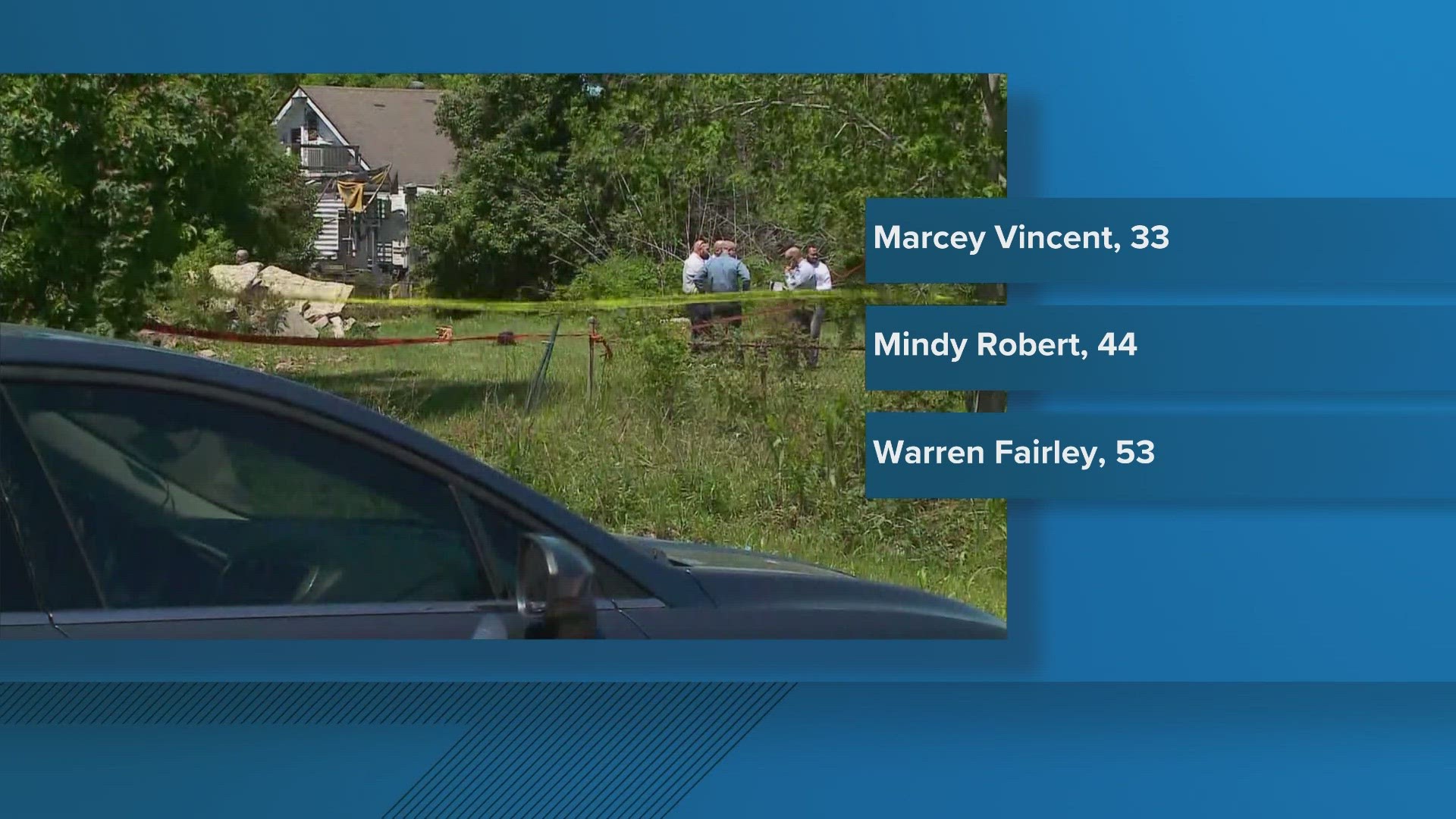 The names of the victims in a triple homicide has been released.