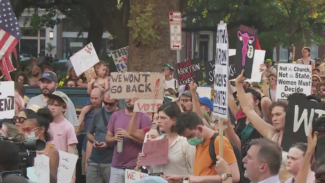 Protesters march through New Orleans after Supreme Court decision